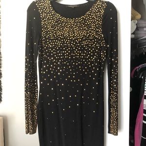 Cynthia Steffe Gold & Black Dress size small